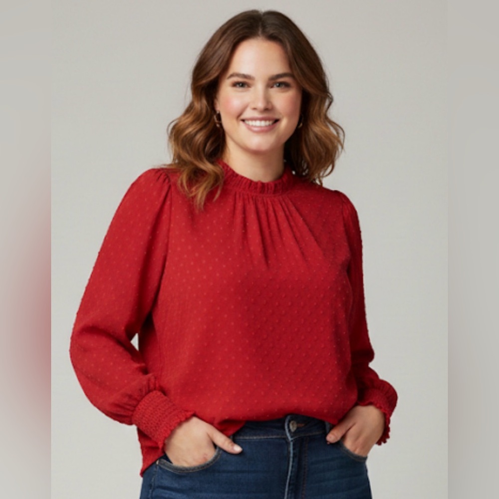 LOFT Red Blouse NWT